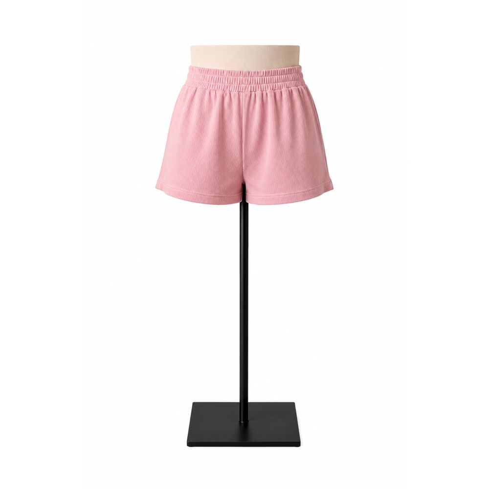 SHEIN Pink Ribbed Knit Lounge Shorts Size Small